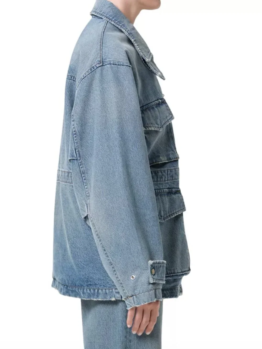 Agolde NWT Aubrey Denim Jacket in Conclusion Indigo Size L